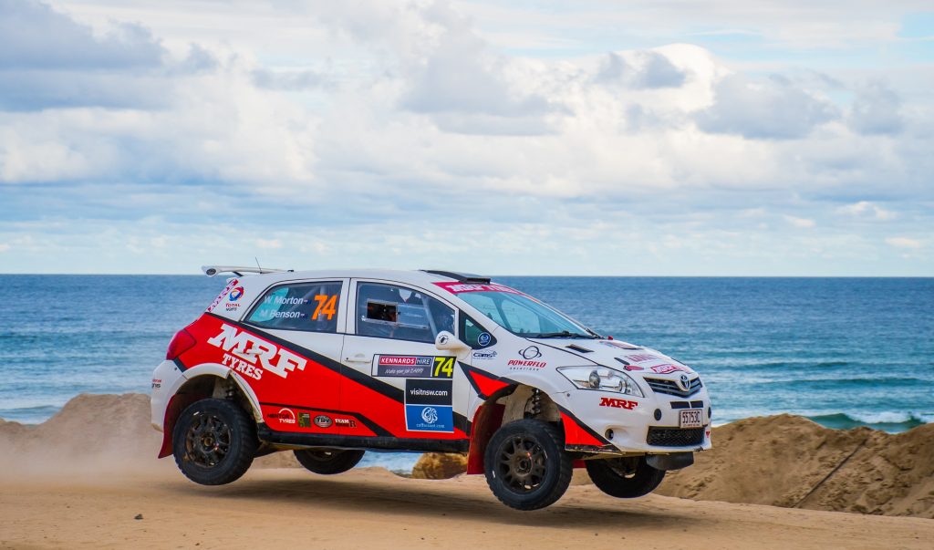 Whitsunday Festival of Motoring rally car during a race