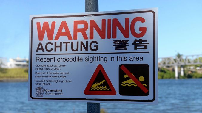 Croc Warning Poster