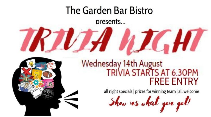 Trivia Night at The Garden Bar Bistro