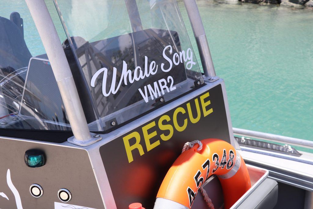 Whale Song VMR 2 vessel operated by Whitsundays Maritime Rescue at Coral Sea Marina