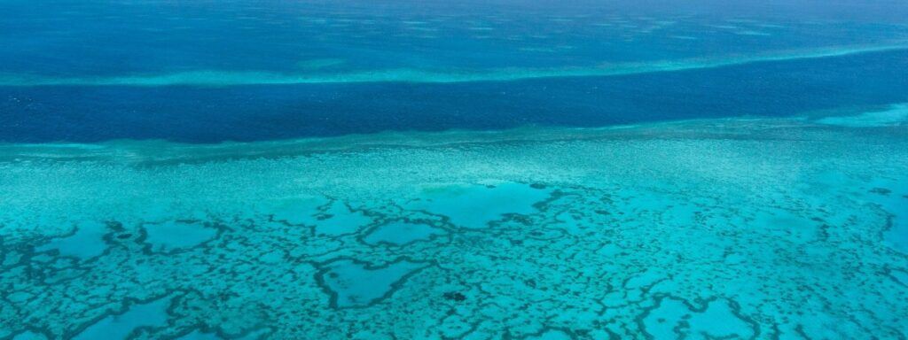 Aerial of the Great Barrier Reef
