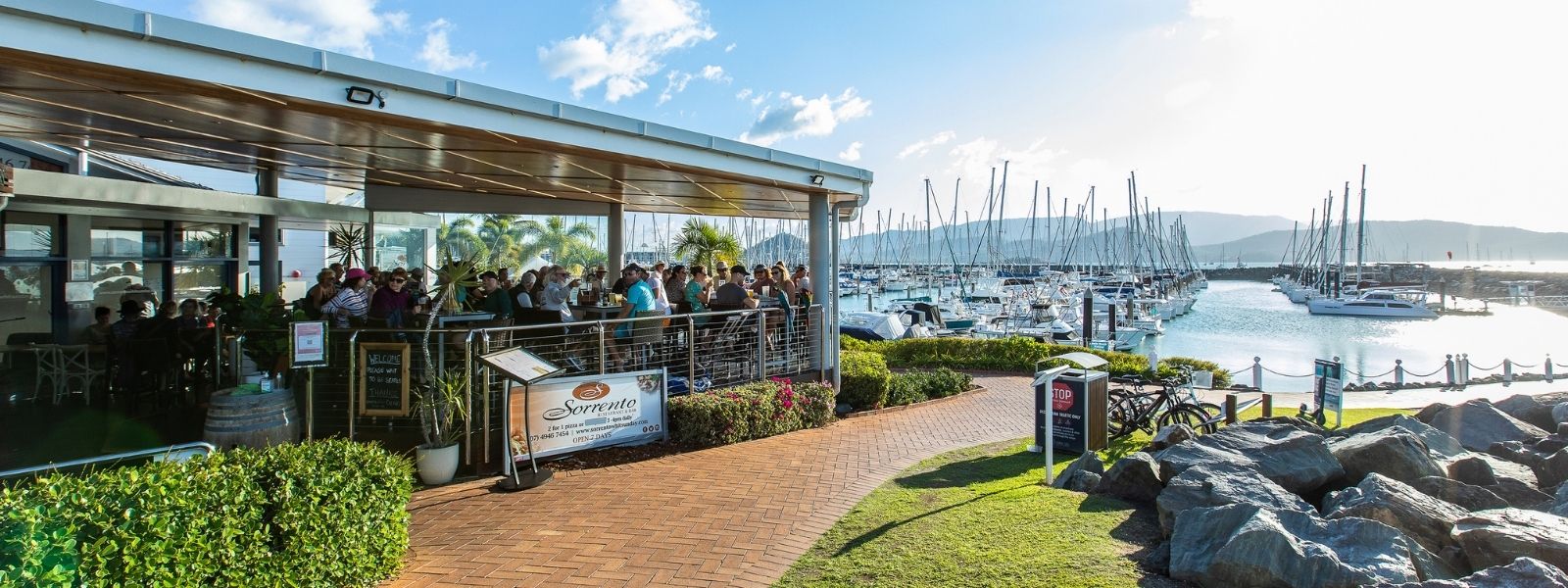 Wine and dine in the marina village