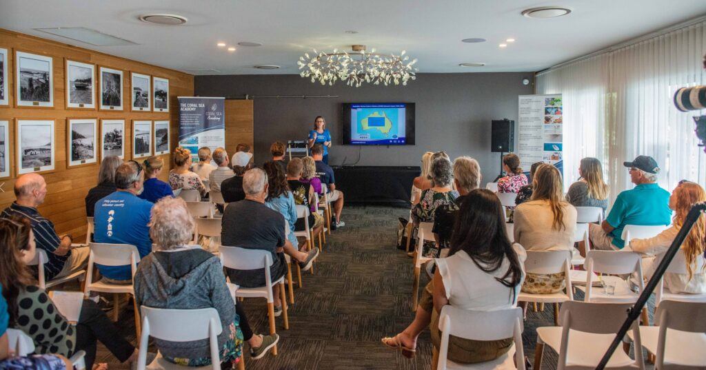 An environmental workshop at Coral Sea Marina on protecting the great barrier reef